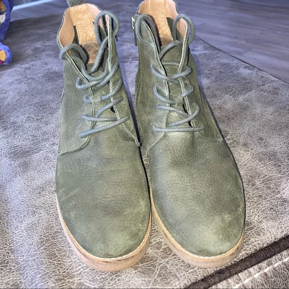 Lucky Green Suede Ankle Boot